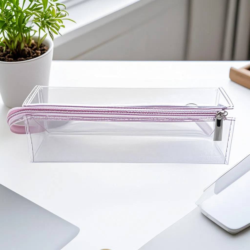 Simple PVC square pencil case