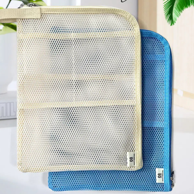 Simple Large Mesh Zipper Bag