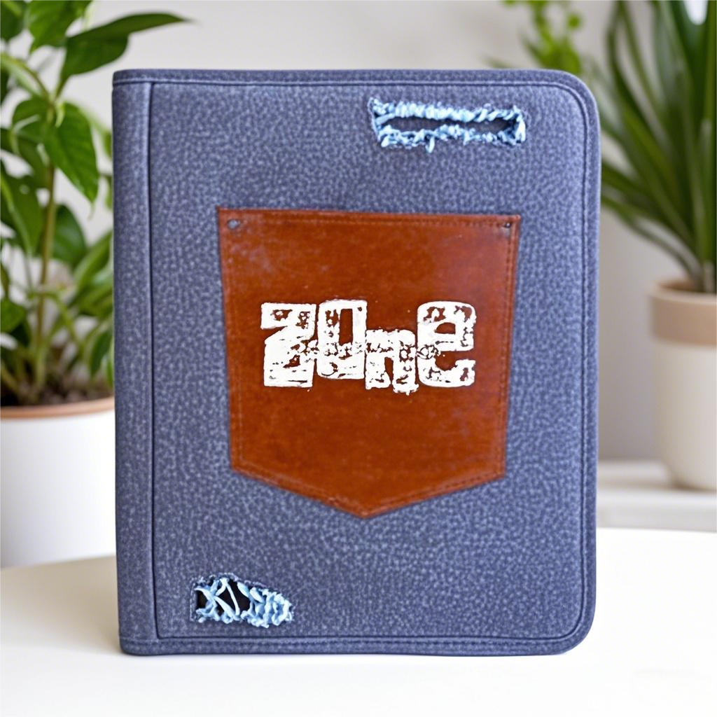 Trendy Denim Multifunctional Zipper Binder
