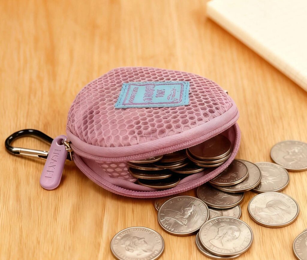 Mesh Round Zipper Bag