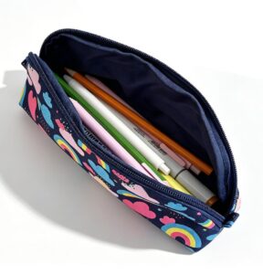 Rainbow Cloud Printed Pencil Case (5193)